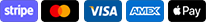 Stripe, Mastercard, Visa, Amex, Apple Pay